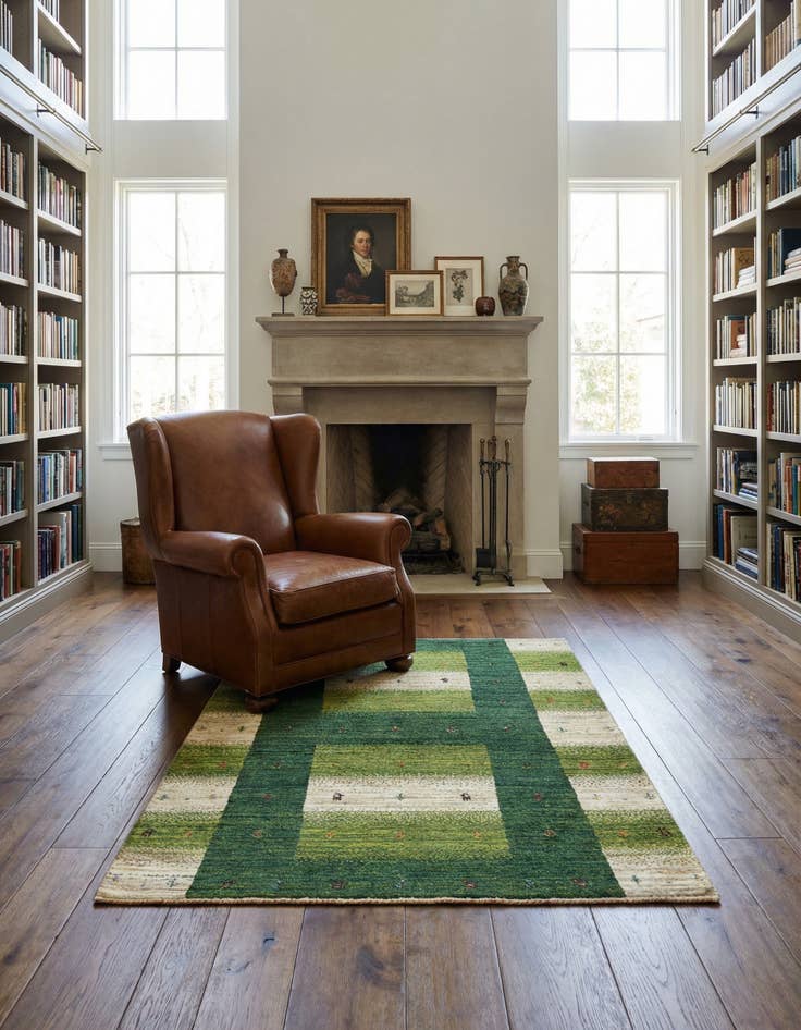 Detail image of 3' 4 x 4' 8 Kashkuli Wool Rug