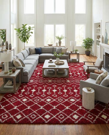  10' x 14' Moroccan Trellis Shag Rug