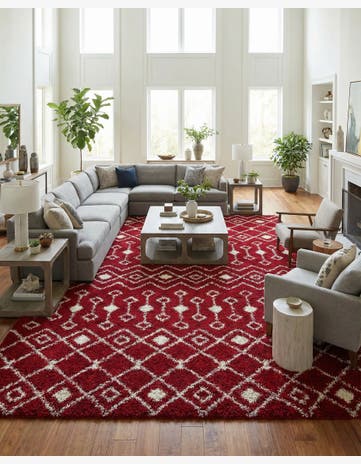 10' x 14' Moroccan Trellis Shag Rug