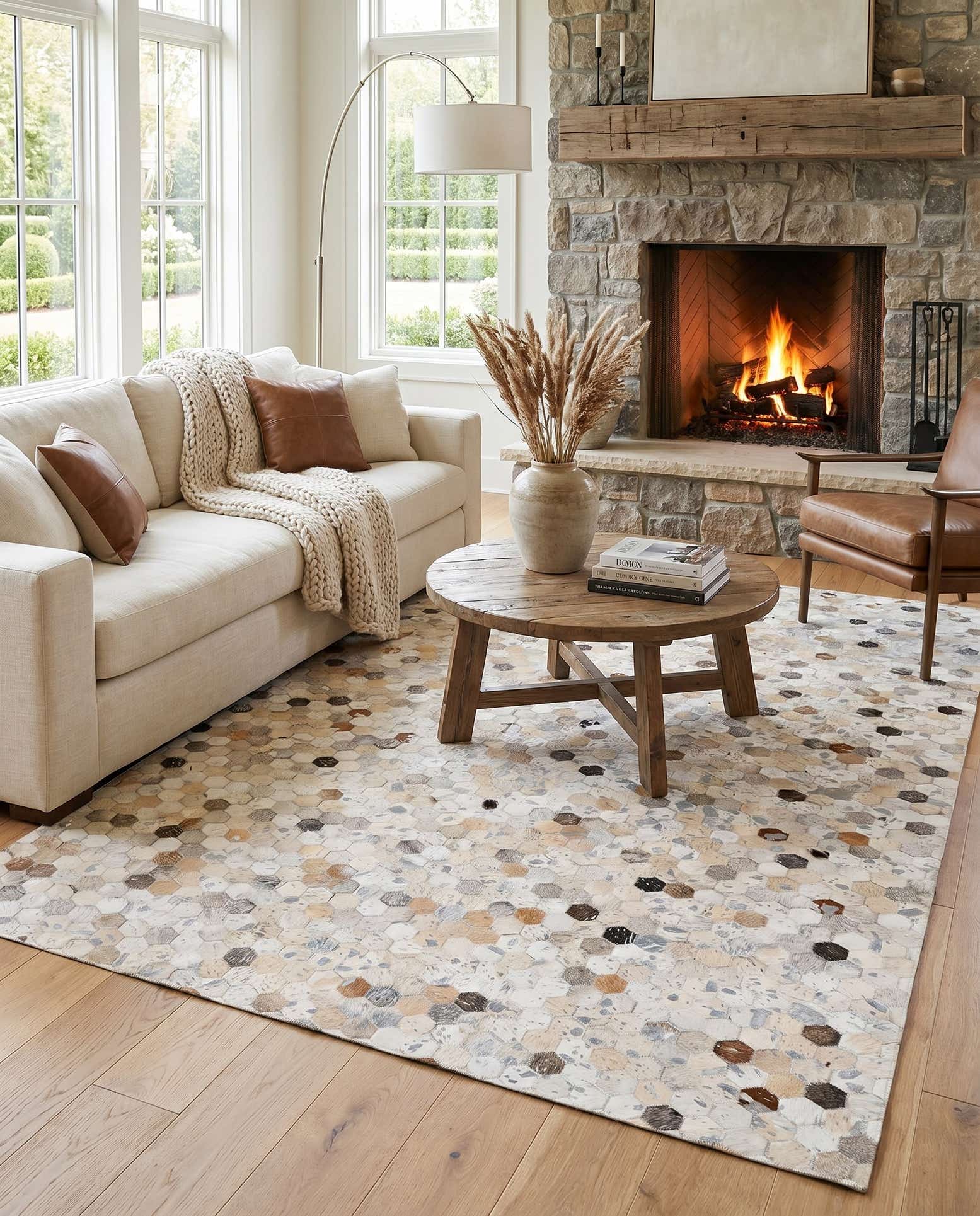 5' 1 x 8' 1 Cowhide Stocks Rug