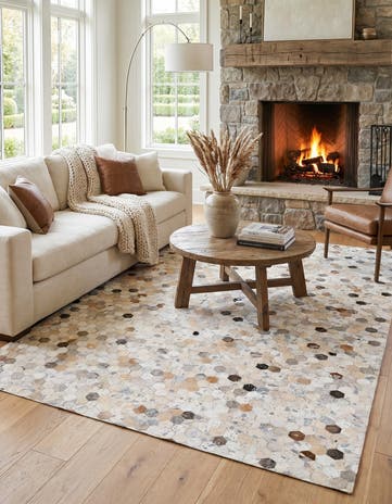 5' 1 x 8' 1 Cowhide Stocks Rug
