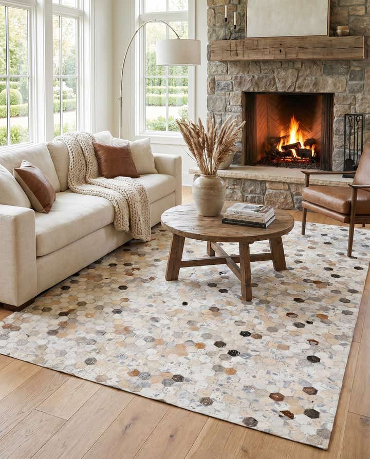 5' 1 x 8' 1 Cowhide Stocks Rug