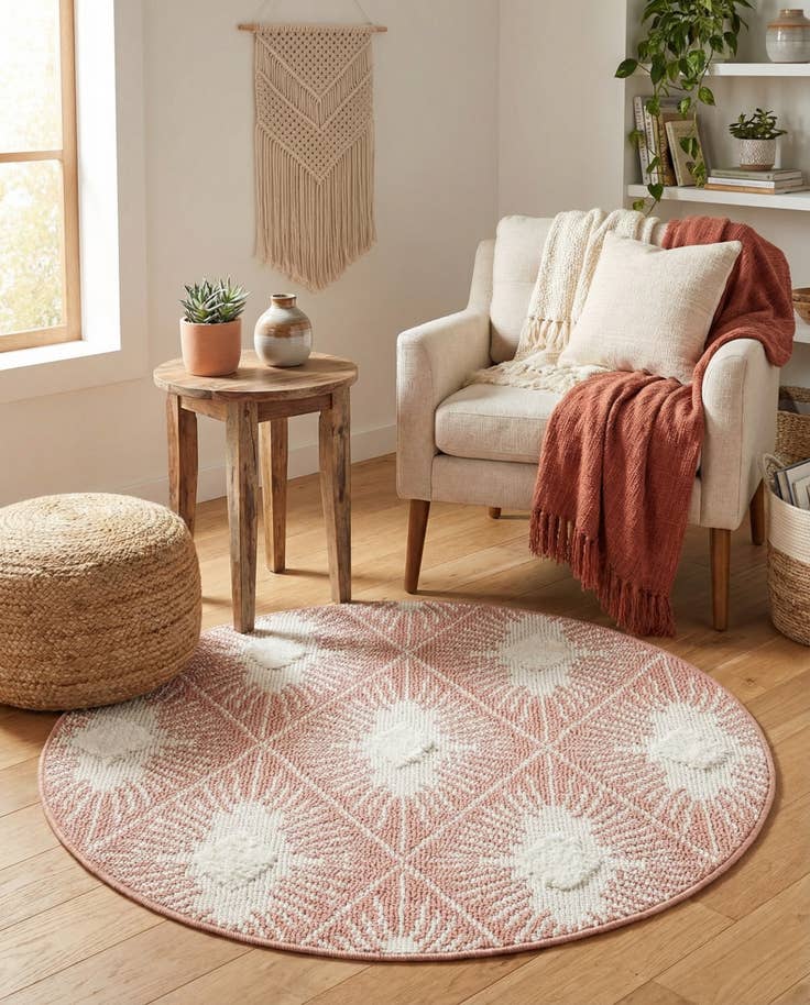 Detail image of 3' 3 x 3' 3 Boho Round Rug