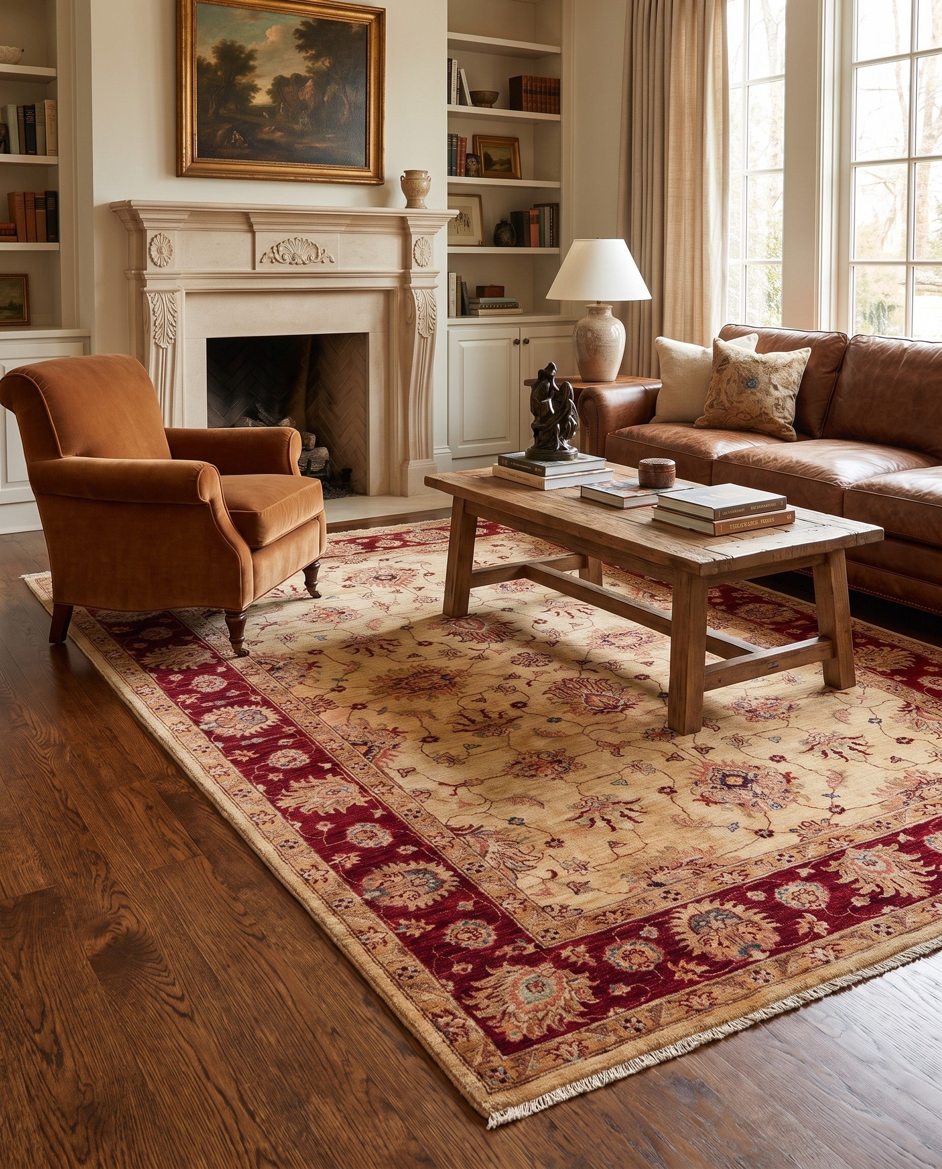 5' 8 x 7' 11 Hand Knotted Ziegler Rug
