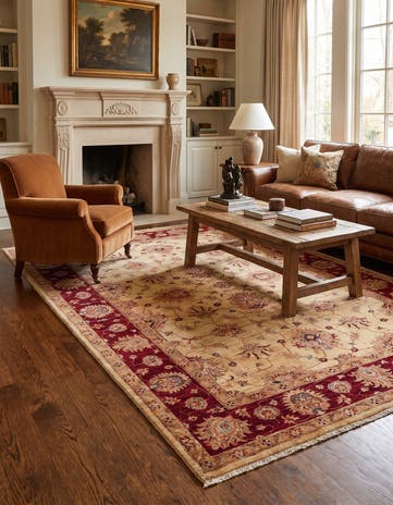 5' 8 x 7' 11 Hand Knotted Ziegler Rug