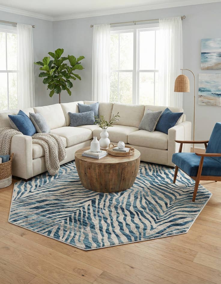 Detail image of 7' 10 x 7' 10 Finsbury Octagon Rug