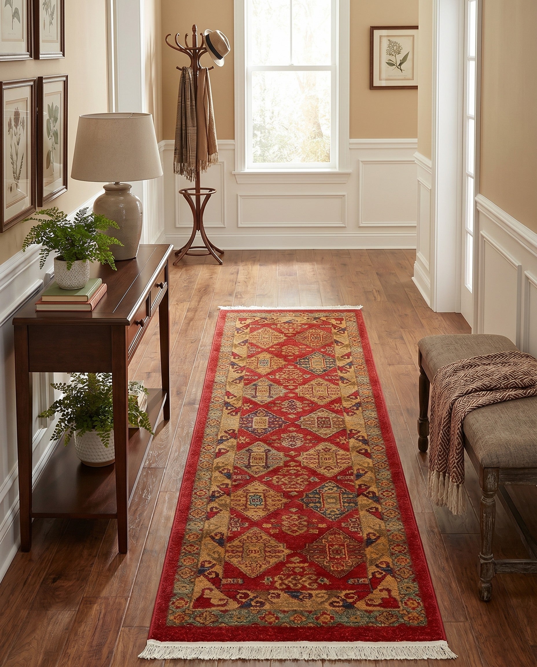 Red Sara Runner Rug