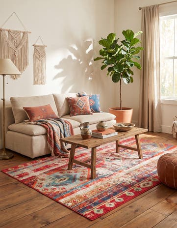 Cherry Pink Washable Mesa Rug
