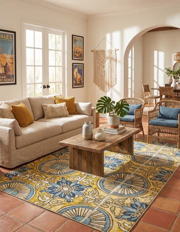 7' x 10' Washable Hyacinth Rug