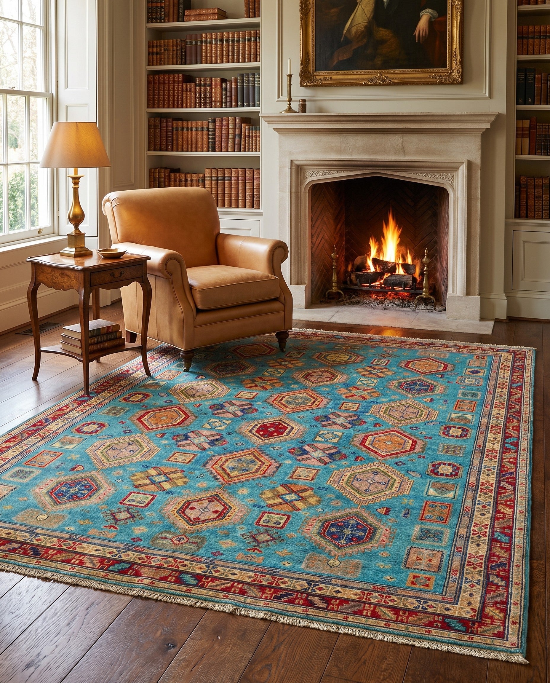 5' 5 x 7' 4 Hand Knotted Kazak Rug