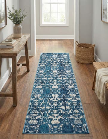 Navy Blue Amulet Runner Rug