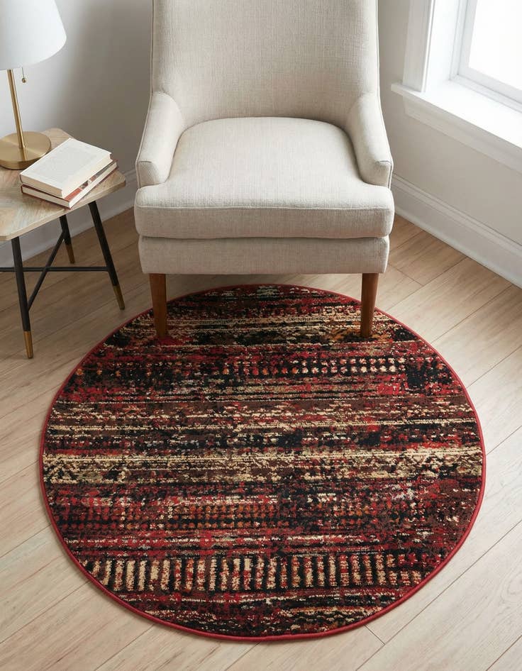 Detail image of 3' x 3' Saturn Round Rug