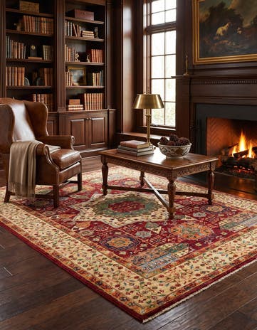 4' 11 x 6' 8 Hand Knotted Mamluk Ziegler Rug