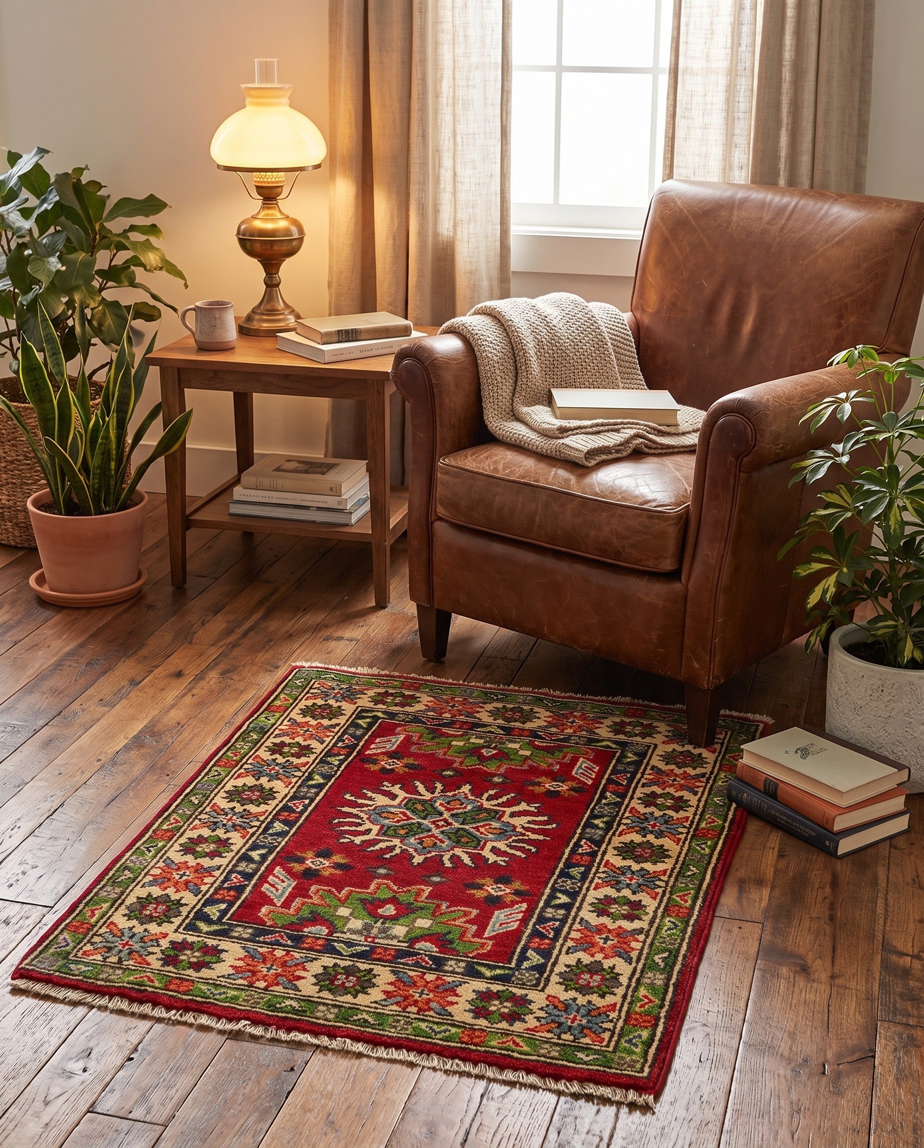 2' 1 x 2' 9 Hand Knotted Kazak Rug