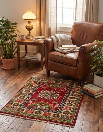 2' 1 x 2' 9 Hand Knotted Kazak Rug