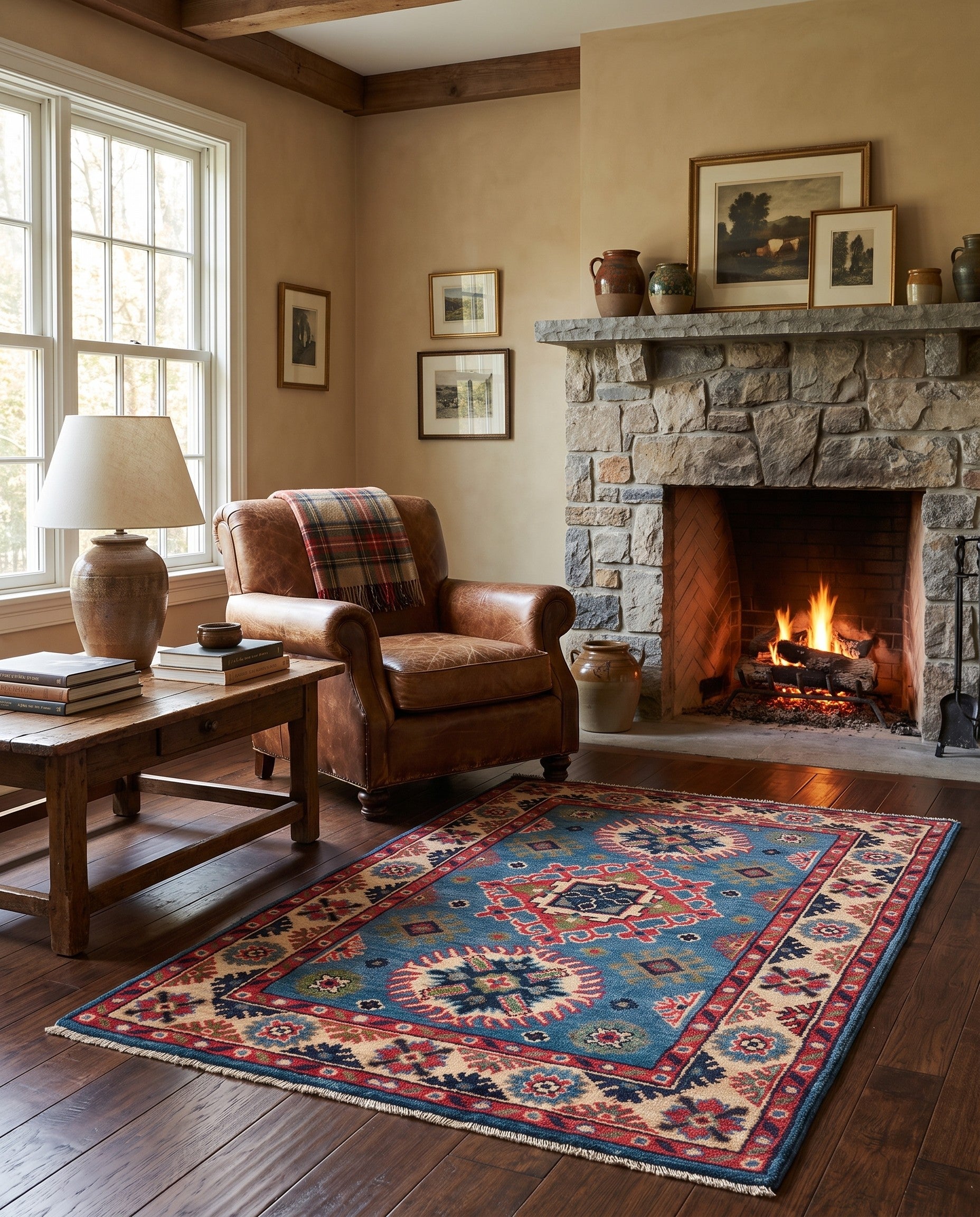 2' 8 x 4' Hand Knotted Kazak Rug