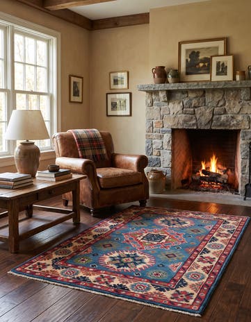 2' 8 x 4' Hand Knotted Kazak Rug