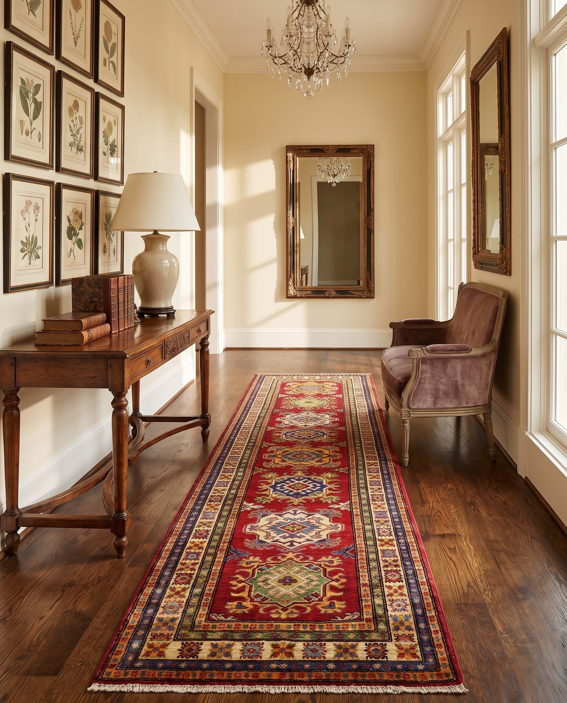 2' 8 x 9' 2 Hand Knotted Kazak Runner Rug