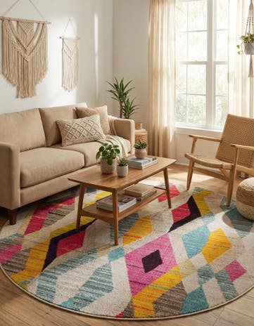 Washable Mesa Round Rug