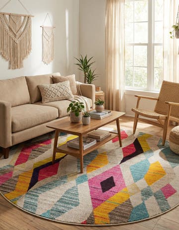 Washable Mesa Round Rug