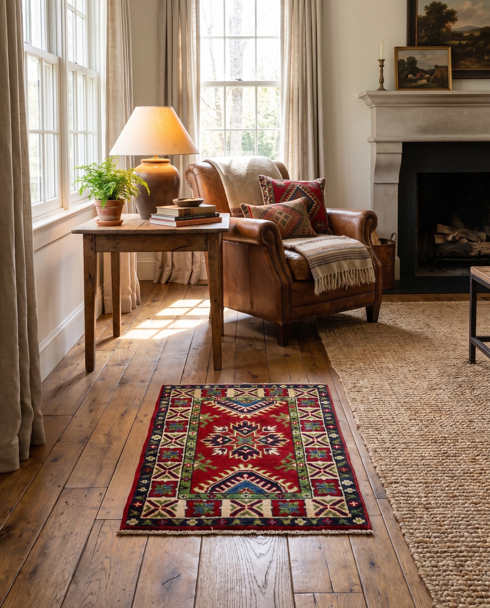1' 11 x 2' 11 Hand Knotted Kazak Rug