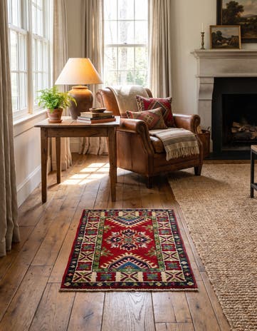 1' 11 x 2' 11 Hand Knotted Kazak Rug