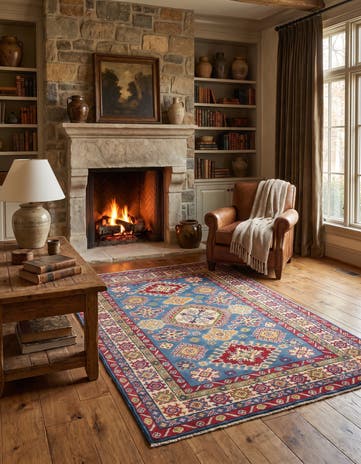 3' 10 x 6' Hand Knotted Kazak Rug