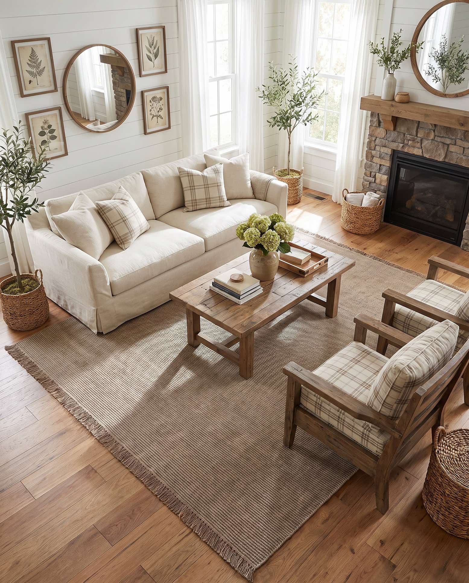 10' 6 x 10' 6 Cottage Farm Square Rug