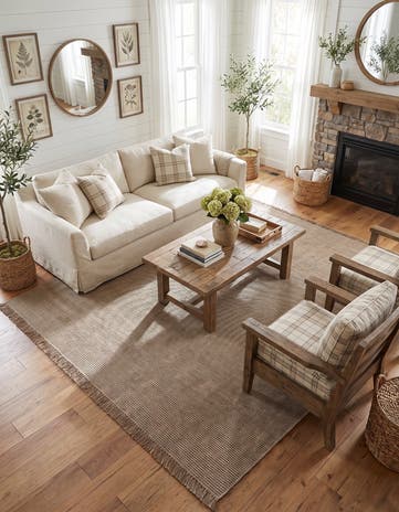 10' 6 x 10' 6 Cottage Farm Square Rug