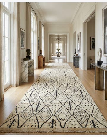 4' 11 x 22' 2 Hand Knotted Moroccan Wool Runner Rug