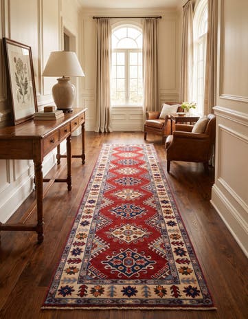 2' 9 x 10' 1 Hand Knotted Kazak Runner Rug