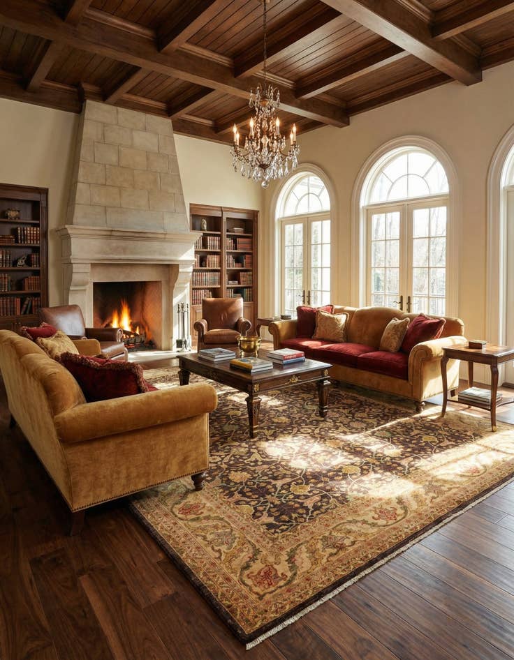 Detail image of 12' 11 x 17' 2 Hand Knotted Peshawar Ziegler Wool Rug