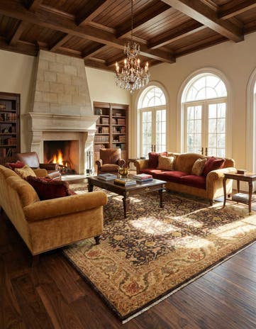 12' 11 x 17' 2 Hand Knotted Peshawar Ziegler Wool Rug