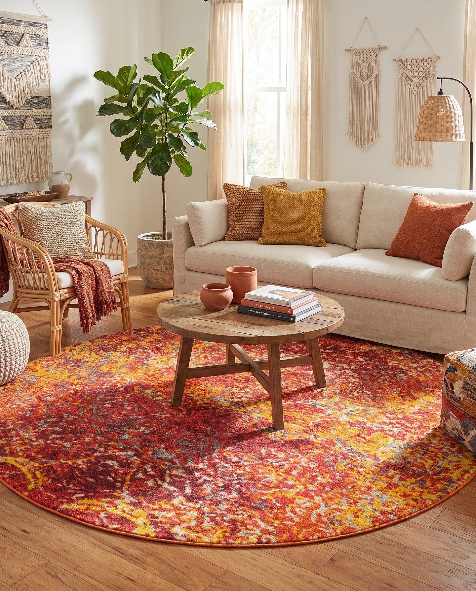 8' x 8' Washable Hyacinth Round Rug