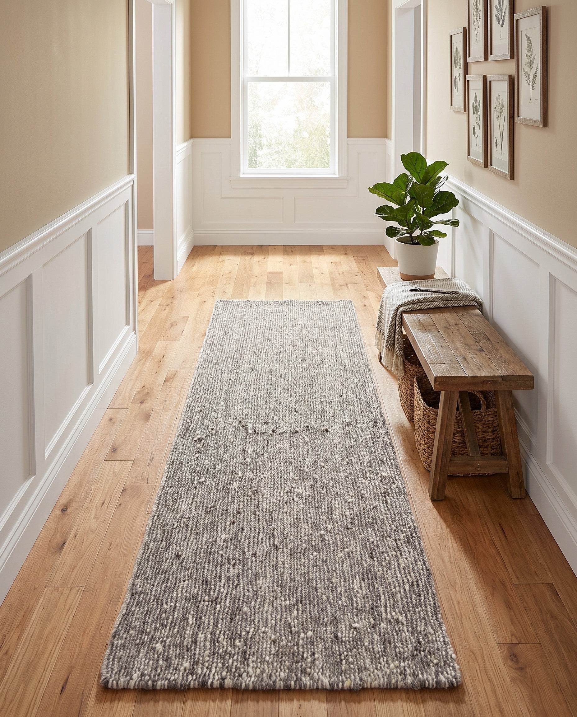 3' 1 x 8' Hand Knotted Moroccan Wool Runner Rug
