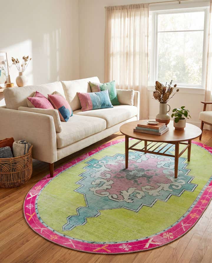 5' x 8' Washable Timeless Oval Rug