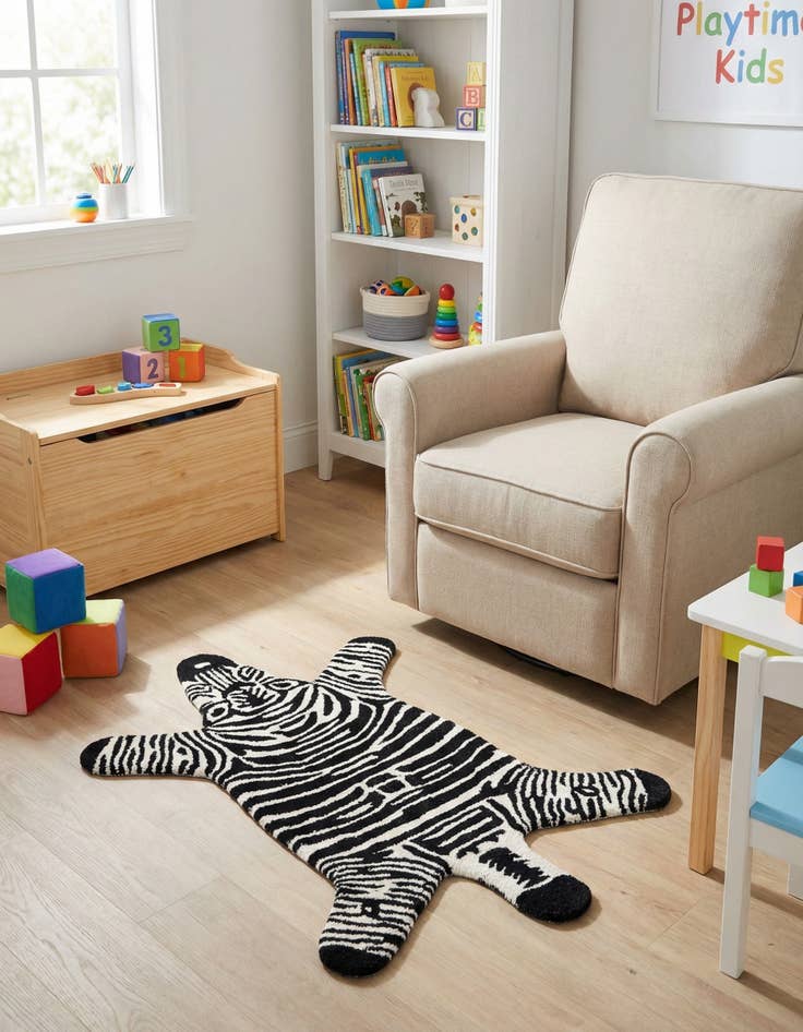 Detail image of 2' 2 x 3' 1 Playtime Kids Wool Freeform Rug