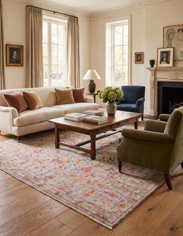 6' 7 x 9' 9 Hand Knotted Ariana Ziegler Rug