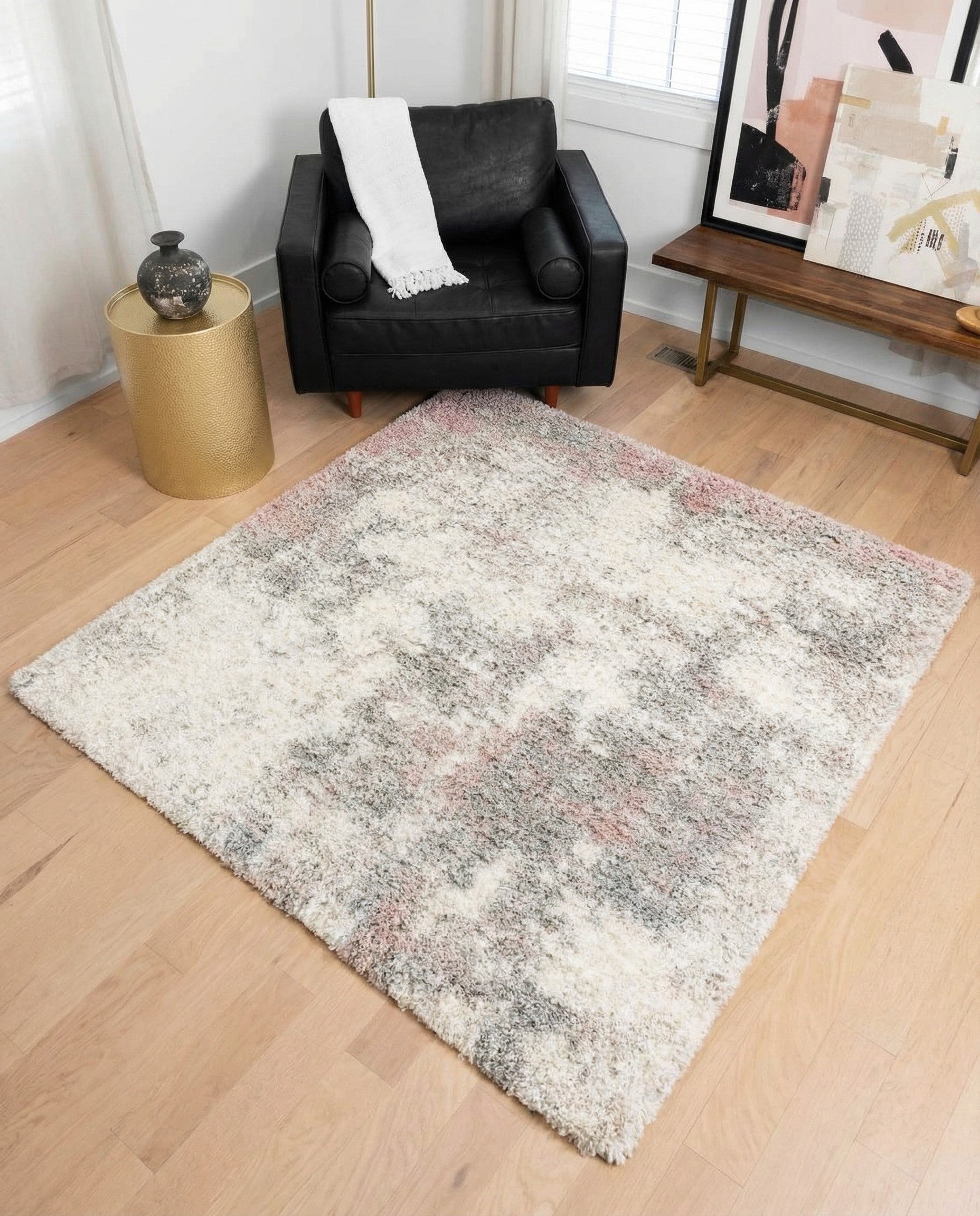 Primary image 4' x 4' Soft Touch Shag Square Rug