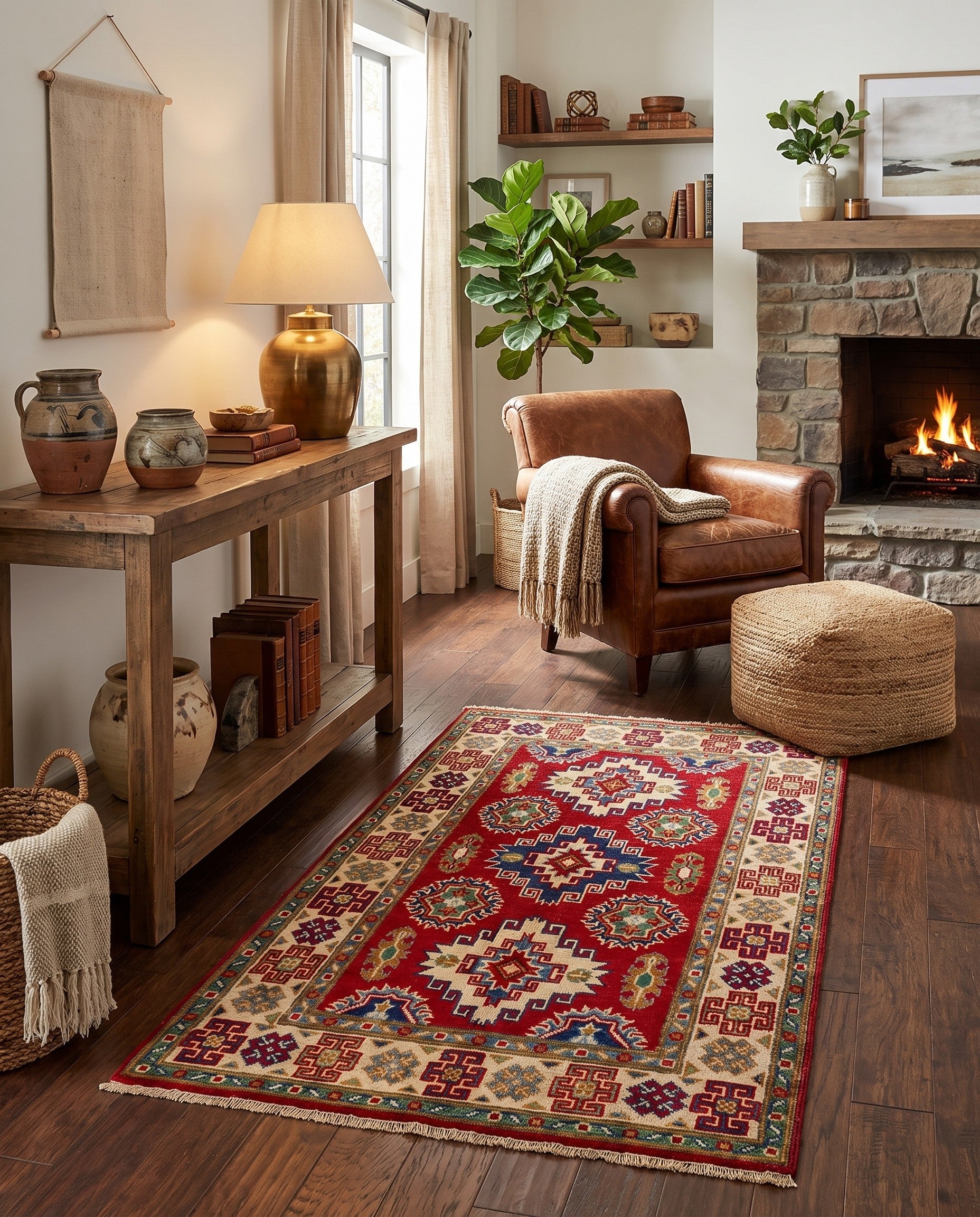 2' 8 x 4' 2 Hand Knotted Kazak Rug