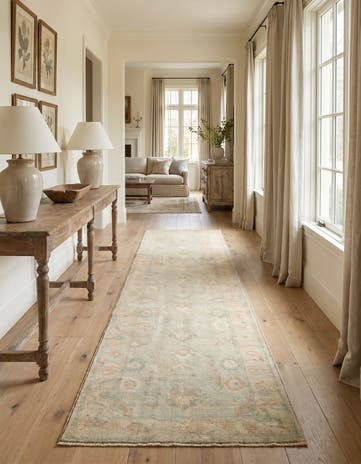 2' 10 x 11' 5 Hand Knotted Oushak Wool Runner Rug