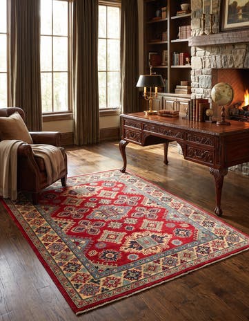 5' x 6' 8 Hand Knotted Kazak Rug