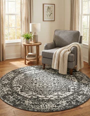Dark Gray Arlington Round Rug