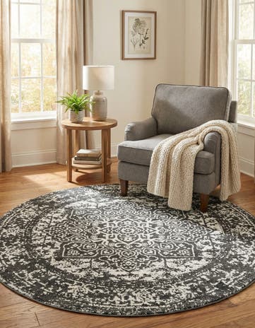 Dark Gray Arlington Round Rug