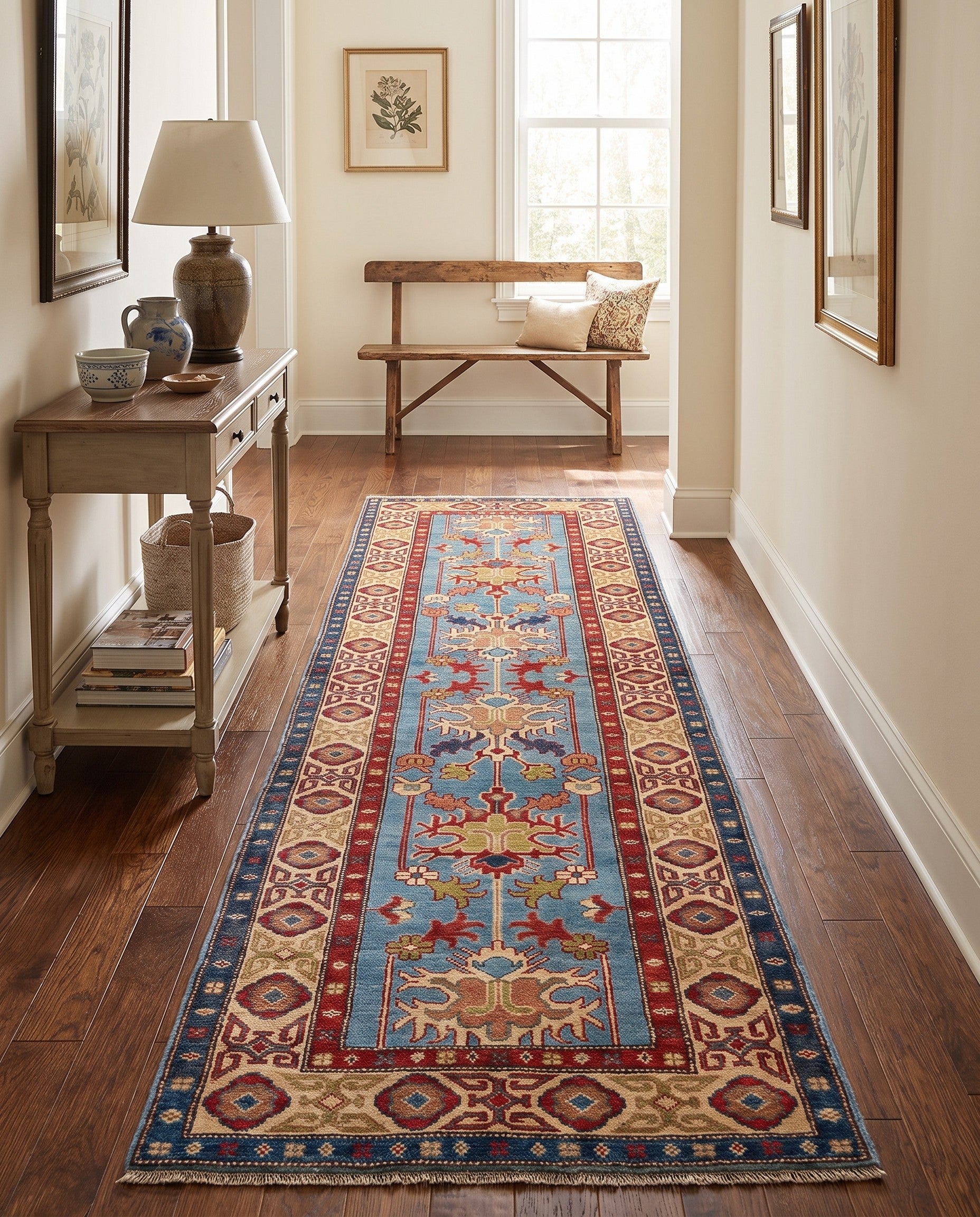 2' 8 x 9' 10 Hand Knotted Kazak Runner Rug