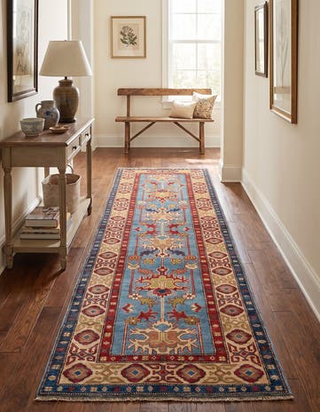 2' 8 x 9' 10 Hand Knotted Kazak Runner Rug