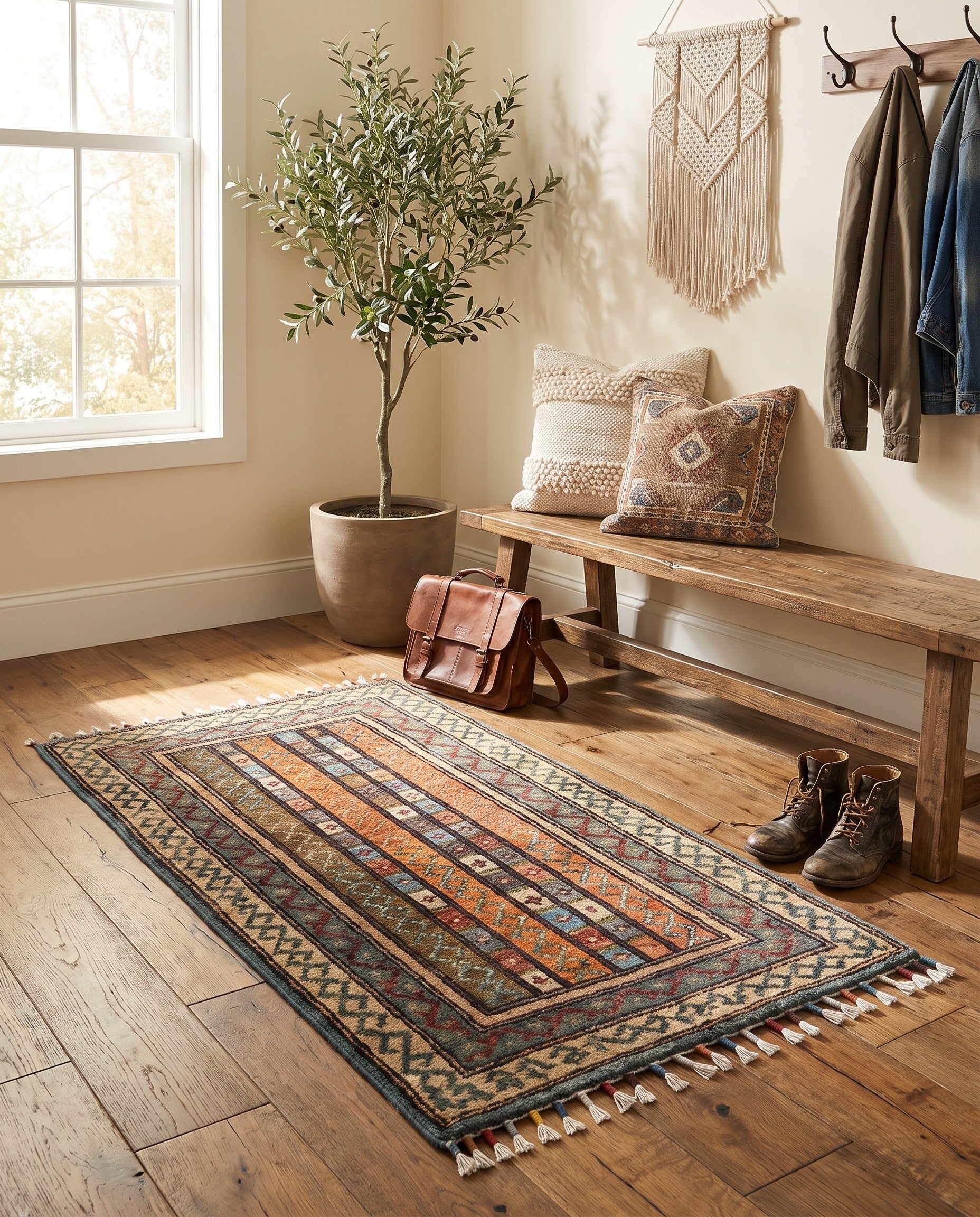 1' 8 x 3' 3 Hand Knotted Kazak Rug