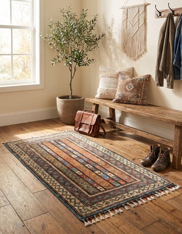 1' 8 x 3' 3 Hand Knotted Kazak Rug