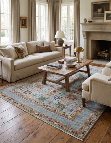 5' 9 x 8' 3 Hand Knotted Ariana Ziegler Rug