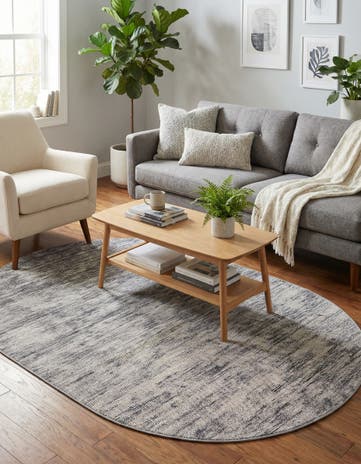 Gray Asha Oval Rug